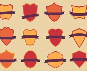 Free Vector Flat Badges Set