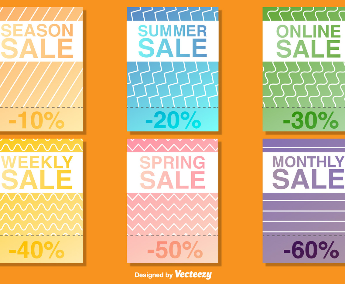 Seasonal Sale Poster Vector Templates
