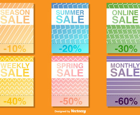 Seasonal Sale Poster Vector Templates