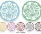 White Tree Rings Shapes