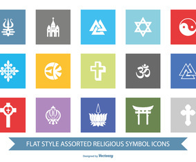 Religious Symbol Icon Set