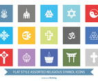 Religious Symbol Icon Set