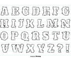 Messy Hand Drawn Alphabet Set