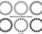 Hand Drawn Style Flower Frames
