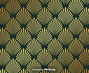 Vector Gold Seamless Pattern With Elegant Shapes