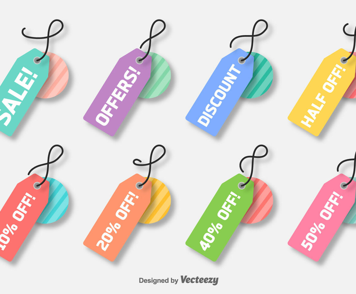 Vector Colorful Discount Labels