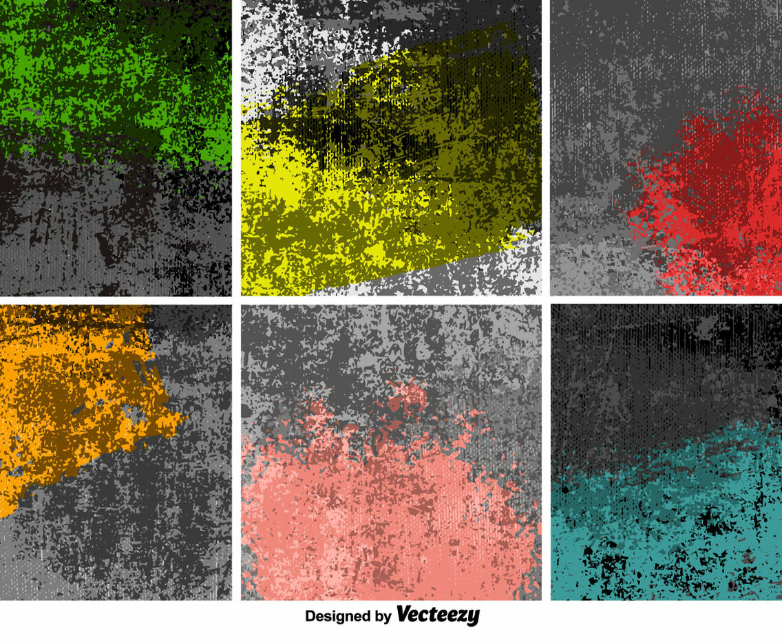 Set Of Vector Grungy Backgrounds