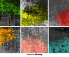 Set Of Vector Grungy Backgrounds