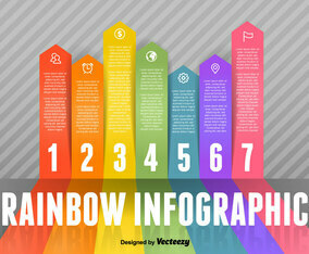 Rainbow Infographic Vector Elements