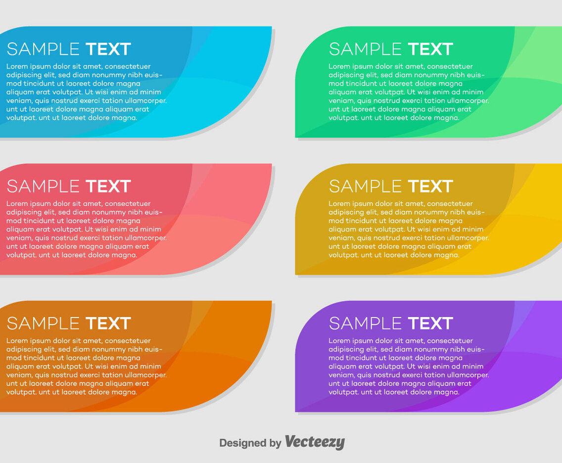 Abstract Vector Colorful BannersCards