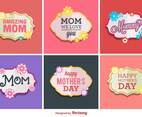 Happy Mother's Day Vector Labels