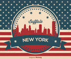 Retro Buffalo New York Skyline