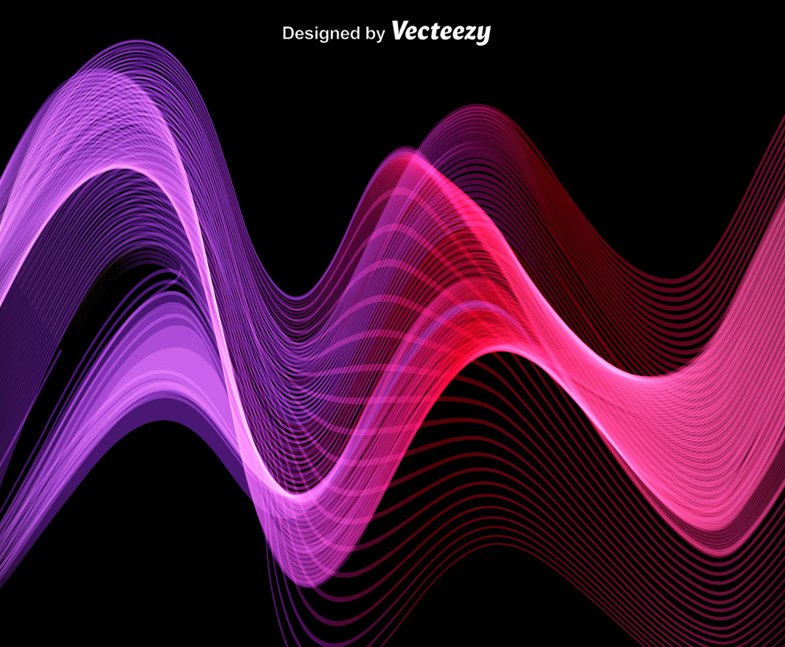 Pink And Purple Abstract Modern Wave