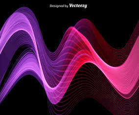 Pink And Purple Abstract Modern Wave