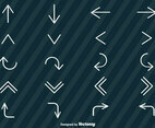 Vector Set Of Line Style Arrows Icons
