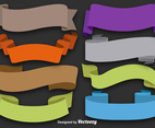 Set Of 8 Colorful Flat Ribbons