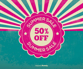 Retro Summer Sale Illustration