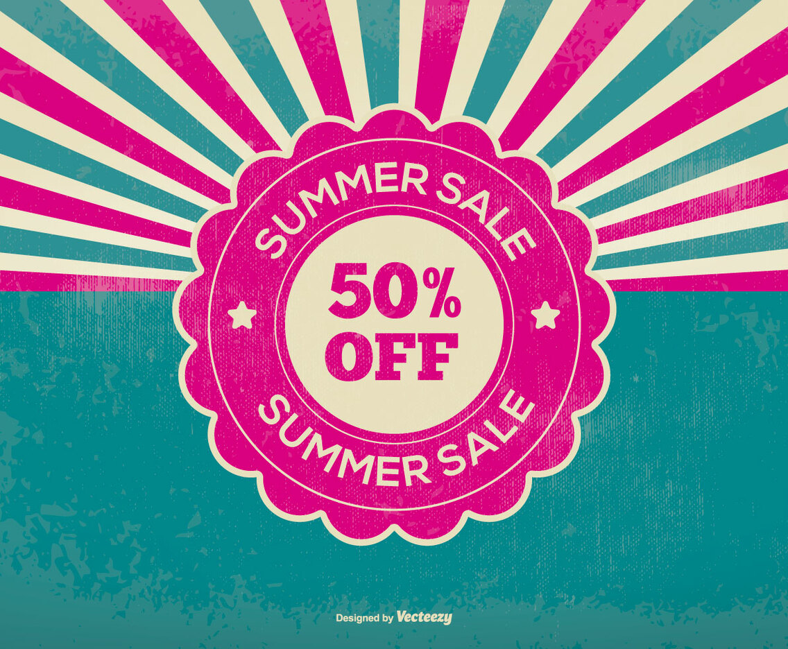 Retro Summer Sale Illustration