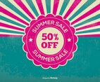Retro Summer Sale Illustration