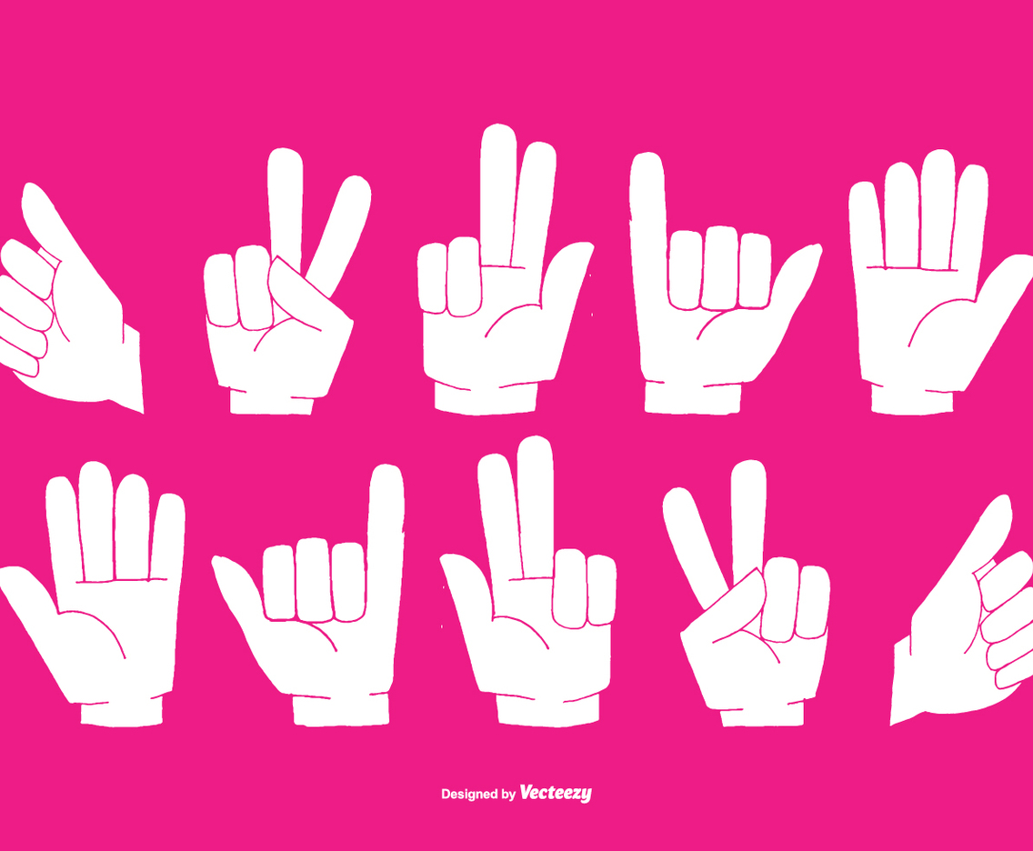 Hand Drawn Hand Gesture Vectors