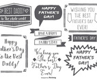 Cute Messy Hand Drawn Style Father Day Labels