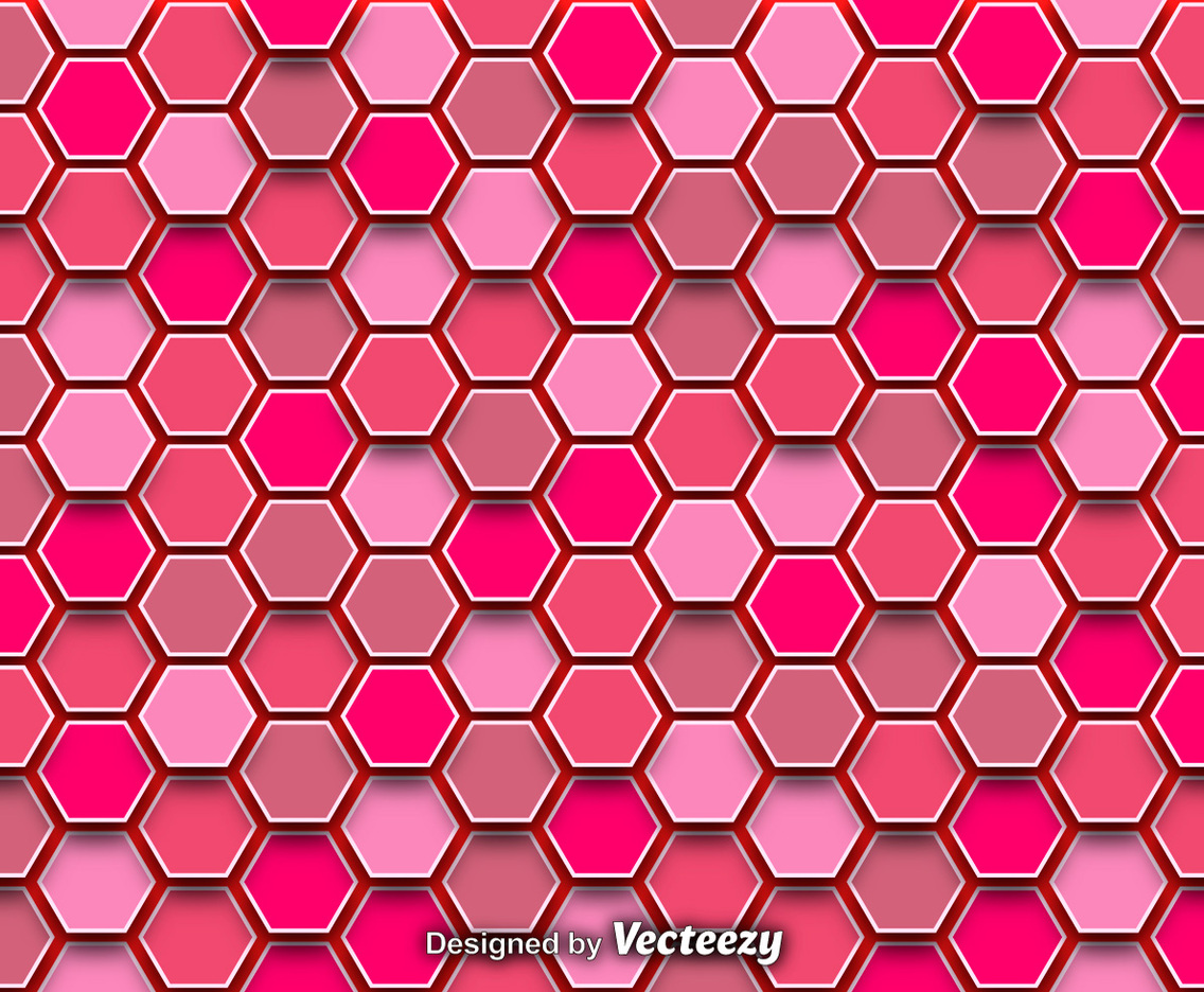 Abstract Background With Pink Hexagons
