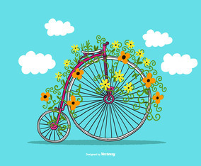 Penny Farthing Vector Bike