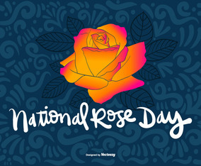 NATIONAL ROSE DAY Vector