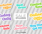 Typographic Sale Vector Stickers
