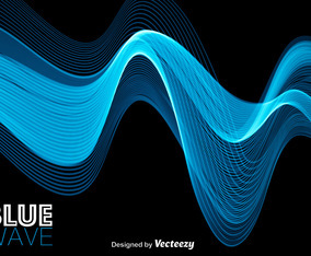 Blue Abstract Modern Wave