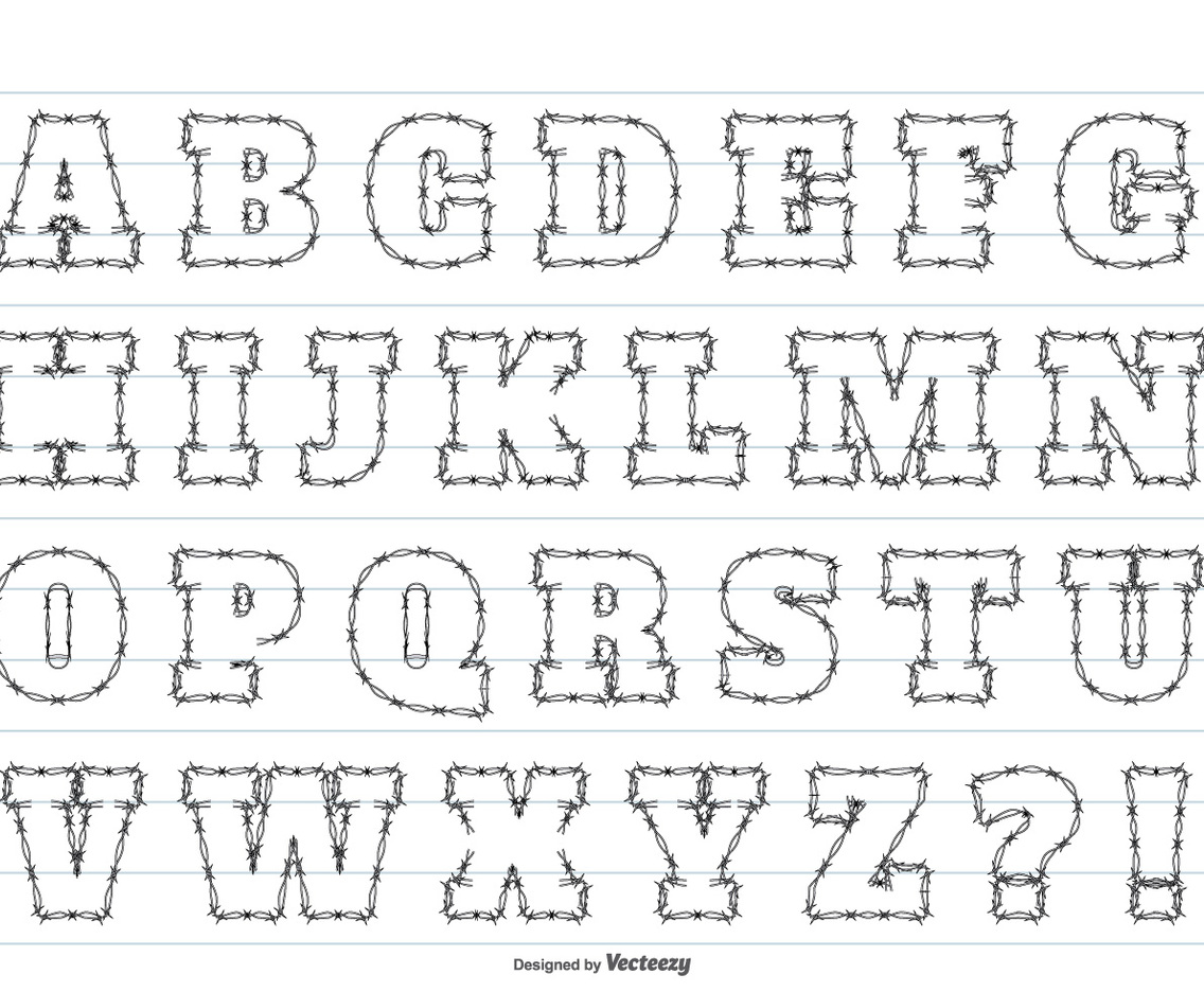 Cute Sketchy Style Alphabet Set