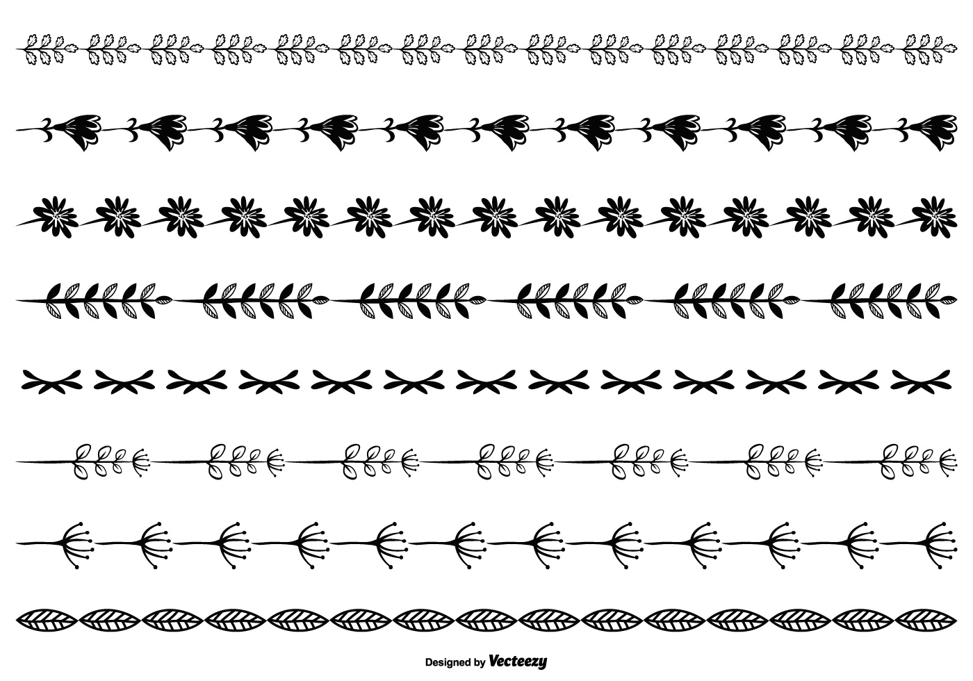 Boho Hand Drawn Style Borders