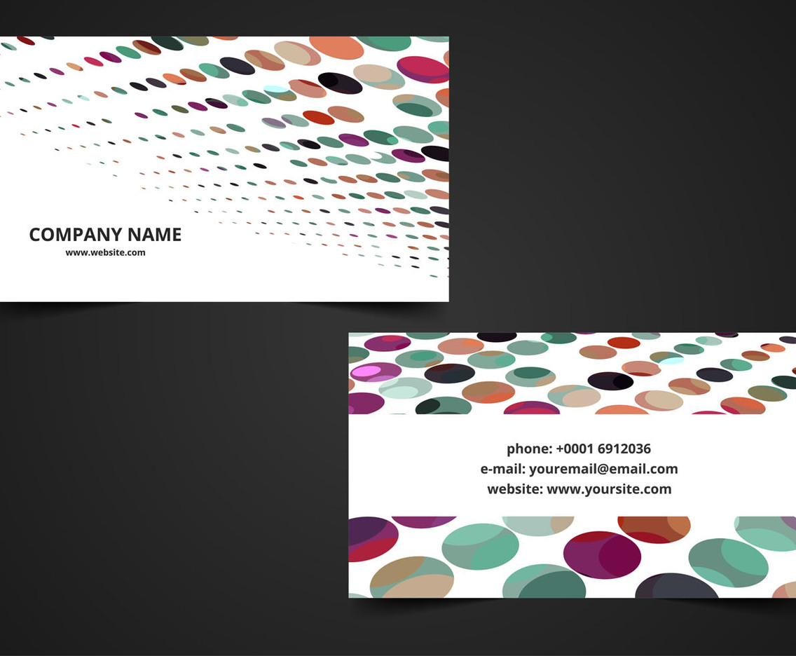 Free Vector Colorful Visiting card