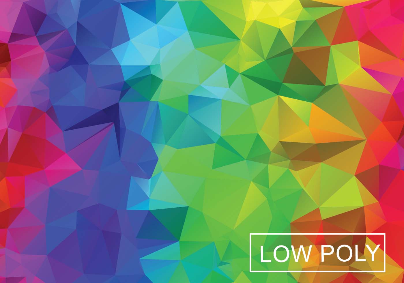 Rainbow Geometric Low Poly Vector Background