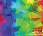 Rainbow Geometric Low Poly Vector Background