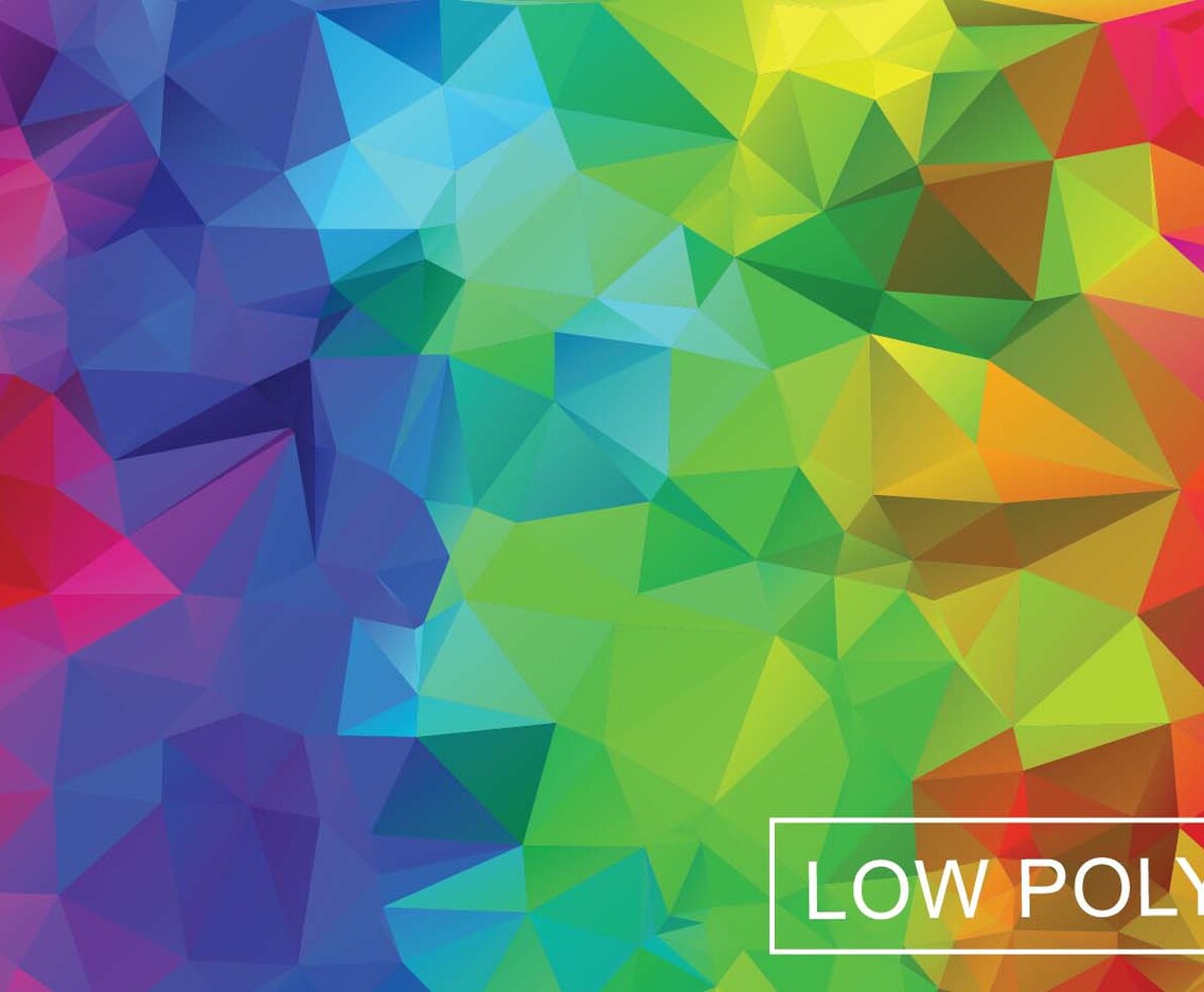 Rainbow Geometric Low Poly Vector Background