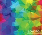 Rainbow Geometric Low Poly Vector Background