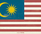 Old Malaysia Grunge Flag