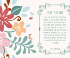 Cute Floral Text Template