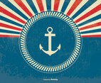 Nautical Style Retro Sunburst Background