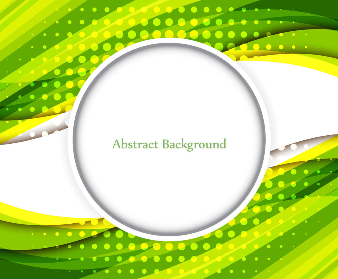 Free Vector Shiny Green Color Wavy Abstract Background