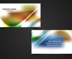 Free Vector Colorful Visiting Card Background