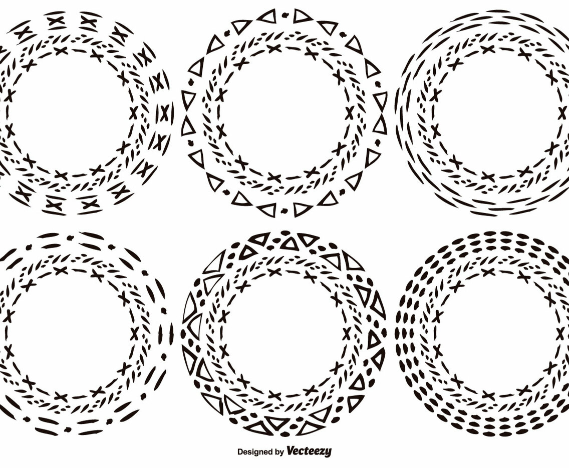Hand Drawn Style Circle Shapes