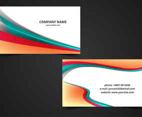 Free Vector Wave Visiting Card Background