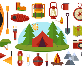 Flat Mountaineer Vectors