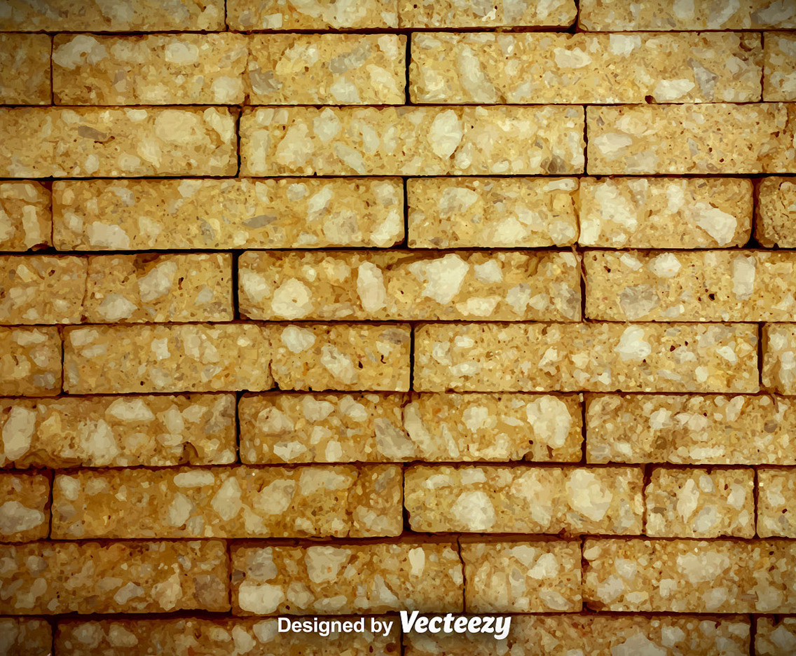 Cracked Brick Wall Vector Background