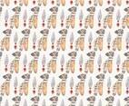 Free Vector Watercolor Native American Pattern
