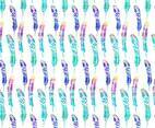 Free Vector Bright Watercolor Bohemian Feather Pattern