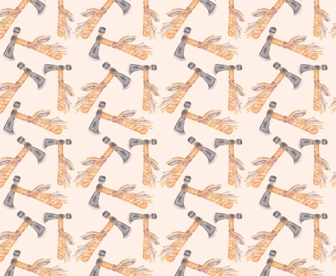 Free Vector Watercolor Axe Pattern