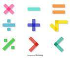 Vector Colorful Math Symbols Set